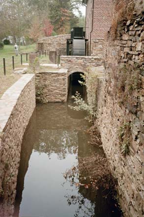 water behind mill