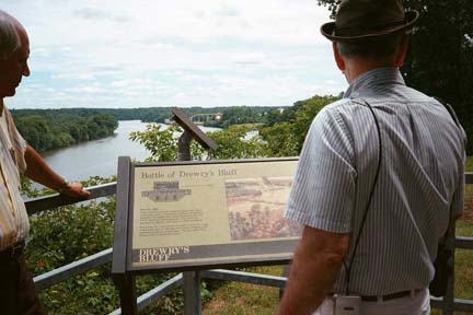 Sign at bluff