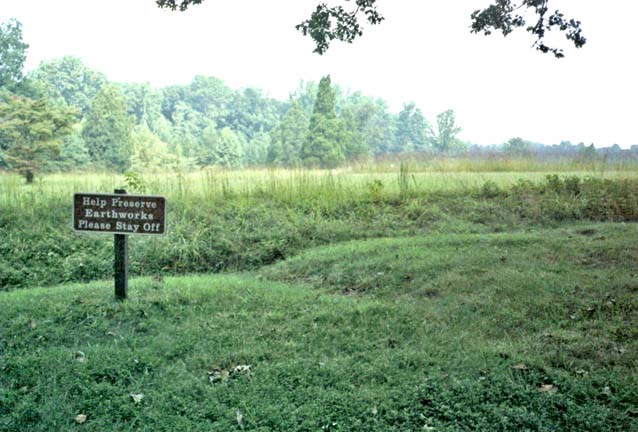 Sign on earthworks