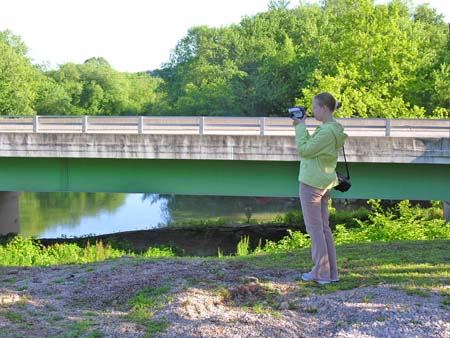 woman at bridge